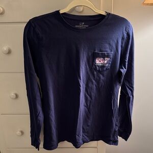 Vineyard Vines Men's Deep Blue Long Sleeve Tee